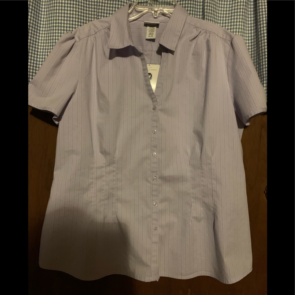 Jaclyn Smith Striped Top XL   NWT